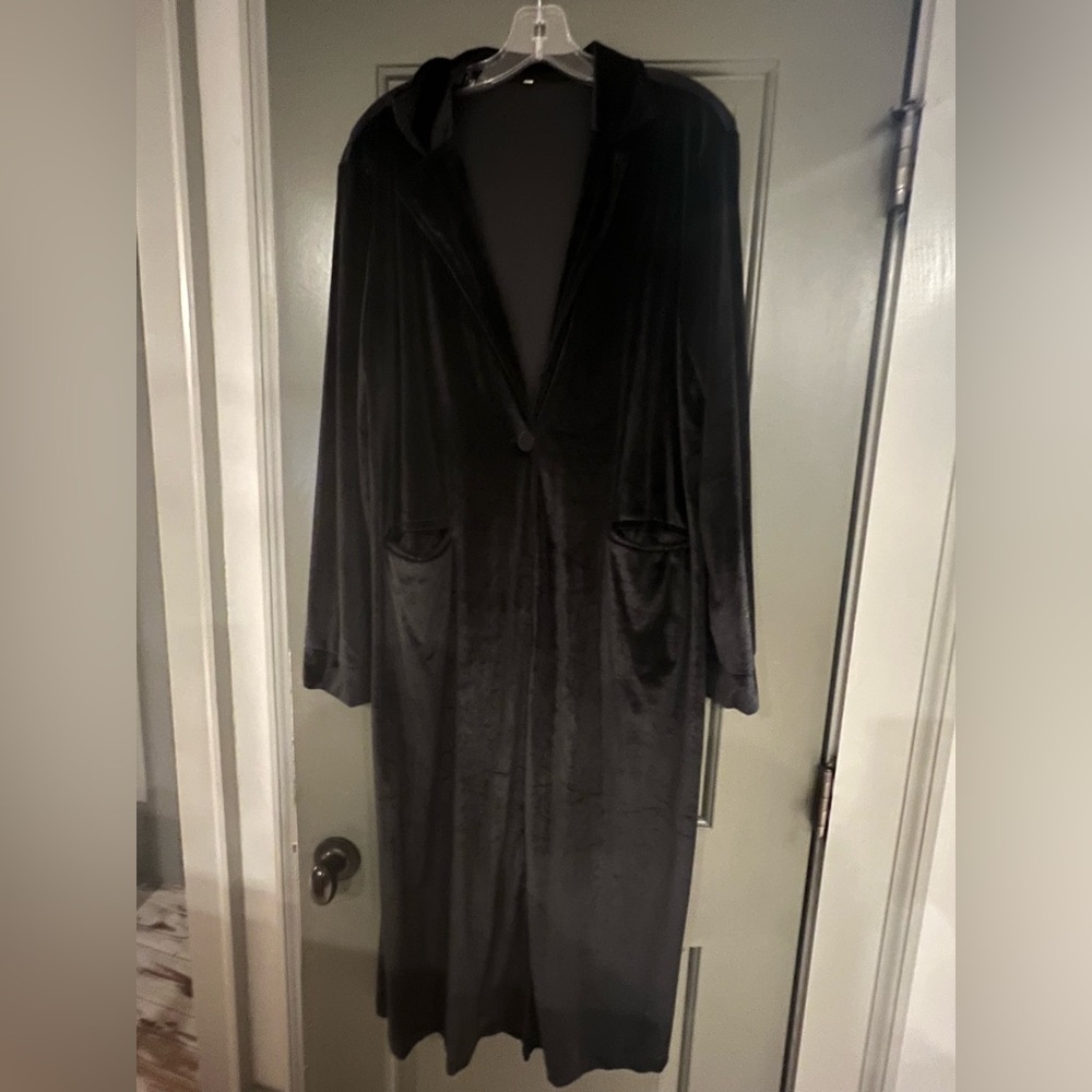 Velvet Long Sleeve Cardigan Jacket